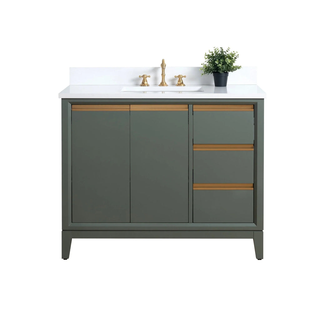Mobile da Bagno Vanity Art con Lavabo in Ceramica e Top in Marmo Ricomposto