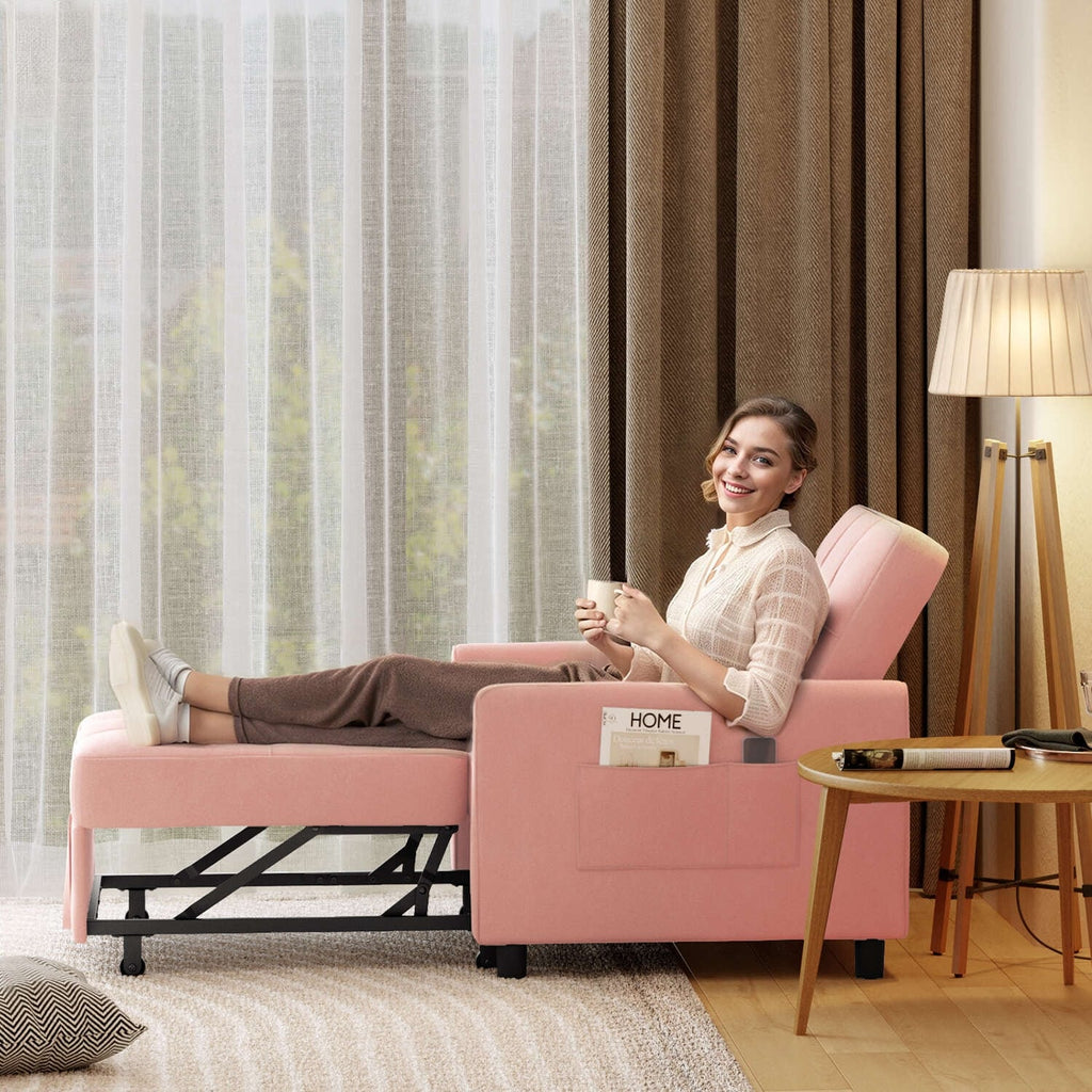 Divano letto trasformabile 3-in-1, Poltrona letto estraibile, Letto pieghevole convertibile per soggiorno