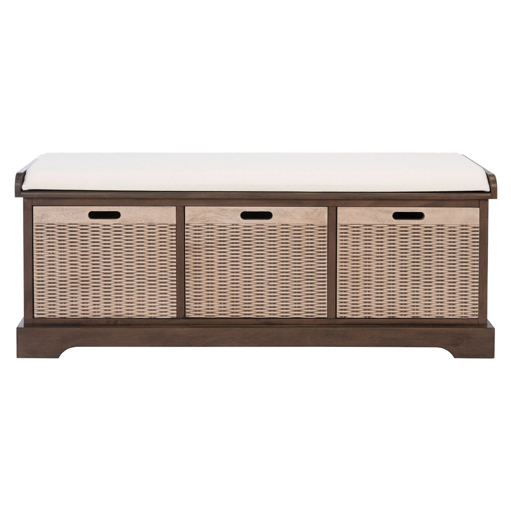 SAFAVIEH Fiorello Panca Contenitore a 3 Cassetti con Cuscino - 47,3 L x 15 P x 19 A - 47Lx15Px19A