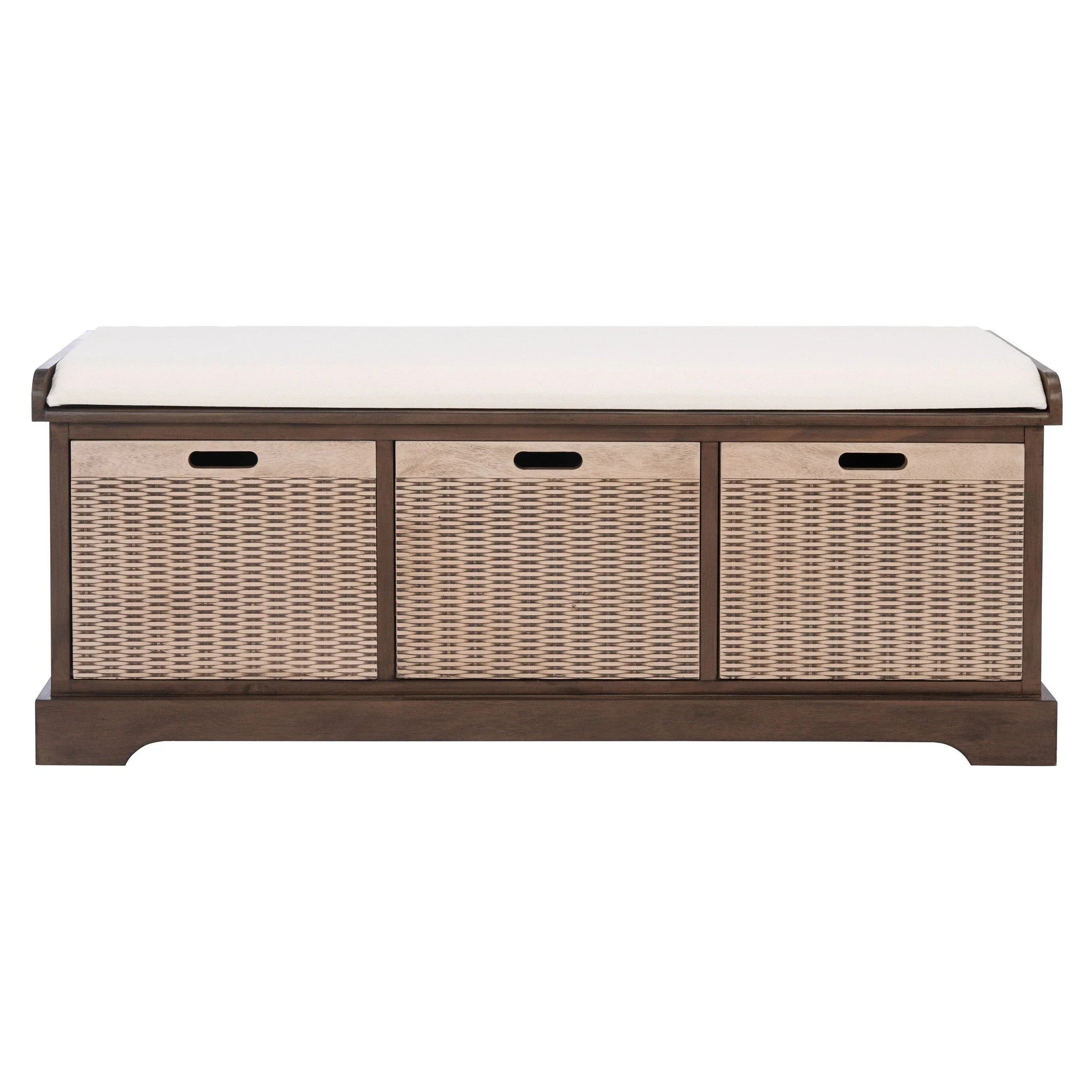SAFAVIEH Fiorello Panca Contenitore a 3 Cassetti con Cuscino - 47,3 L x 15 P x 19 A - 47Lx15Px19A