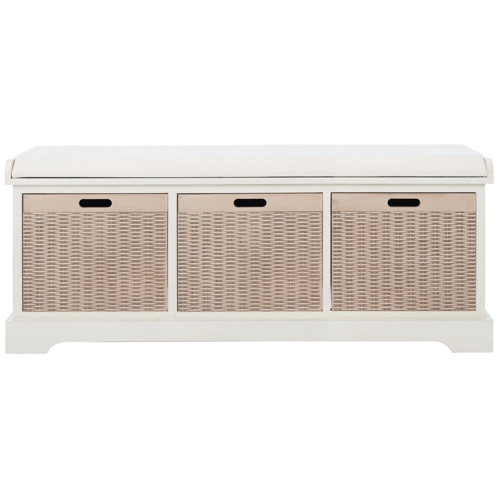 SAFAVIEH Fiorello Panca Contenitore a 3 Cassetti con Cuscino - 47,3 L x 15 P x 19 A - 47Lx15Px19A