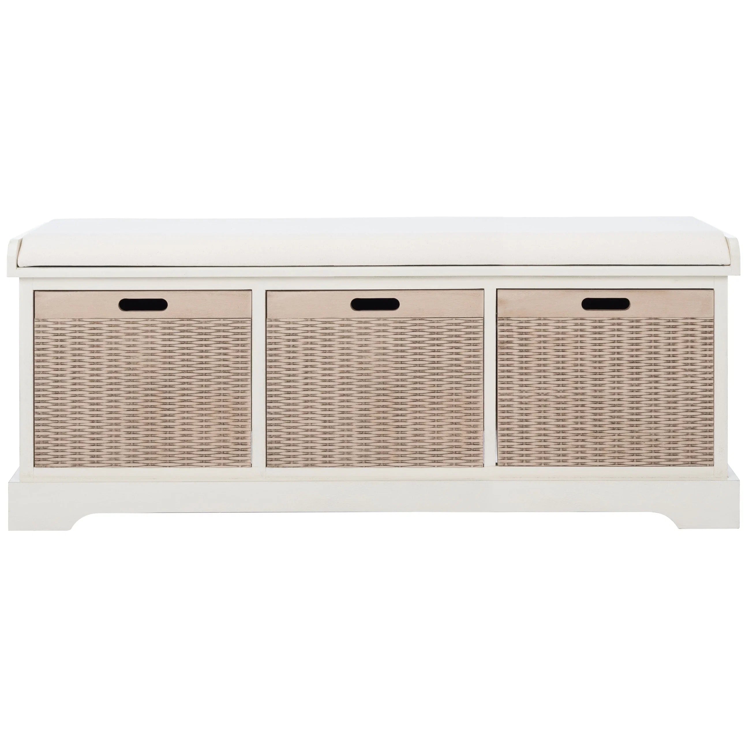 SAFAVIEH Fiorello Panca Contenitore a 3 Cassetti con Cuscino - 47,3 L x 15 P x 19 A - 47Lx15Px19A