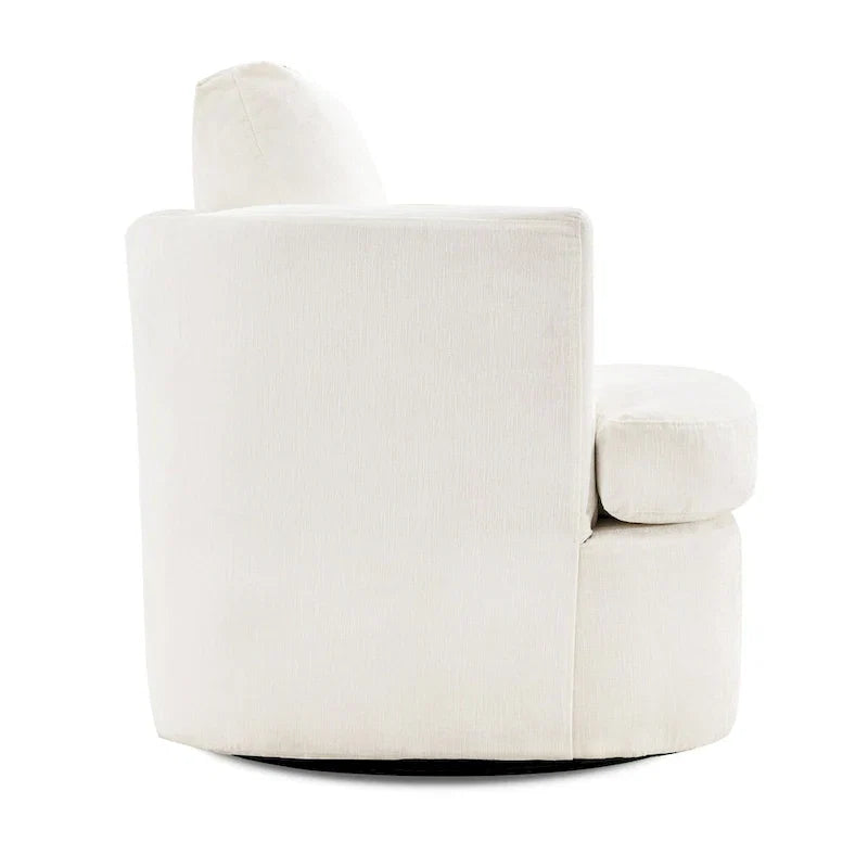 Set di poltrone a botte girevoli moderne imbottite in ciniglia, poltrona girevole moderna per soggiorno