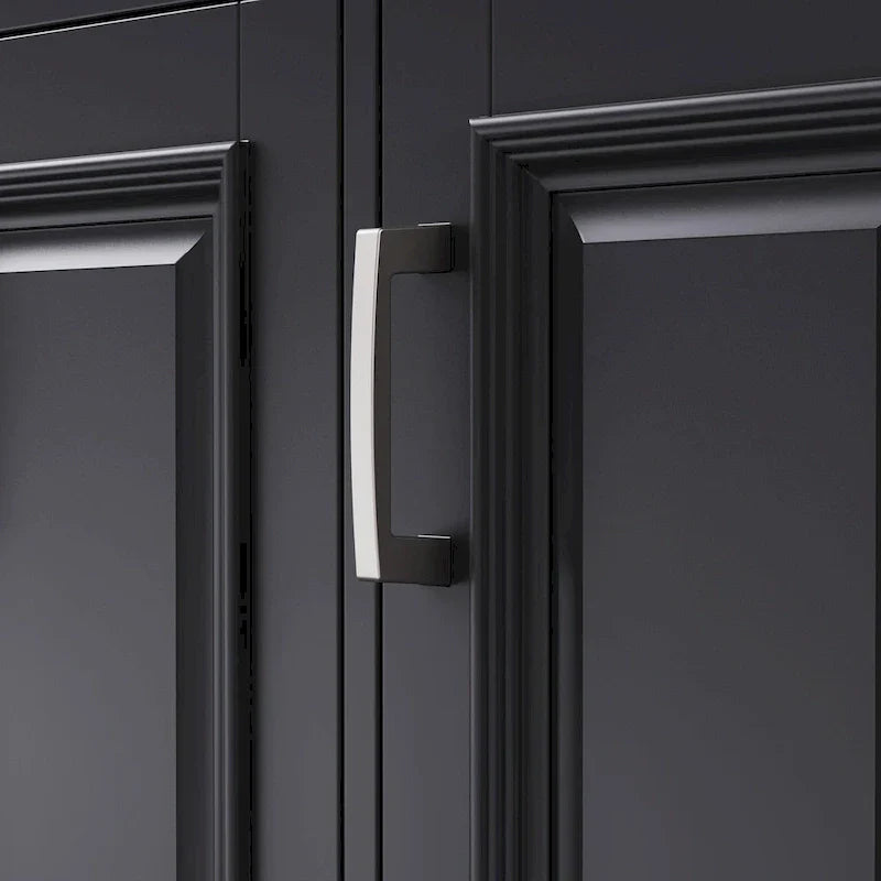 54 - Grande isola cucina con anta a ribalta in legno di gomma, carrello da cucina scorrevole con texture in rilievo su 4 ruote con 4 ante e 3 cassetti