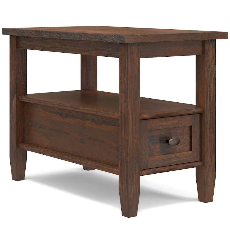 WYNDENHALL Norfolk TAVOLINO LATERALE STRETTO RETTANGOLARE TRADIZIONALE IN LEGNO MASSELLO, LARGHEZZA 14 POLLICI - 14 pollici di larghezza