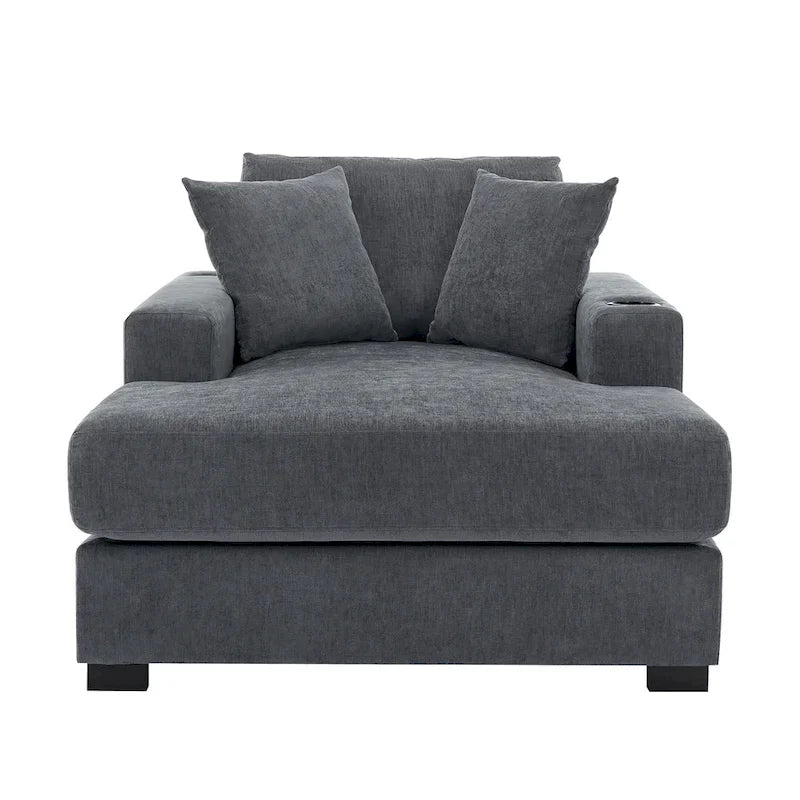 Chaise longue oversize a tre misure con cuscini