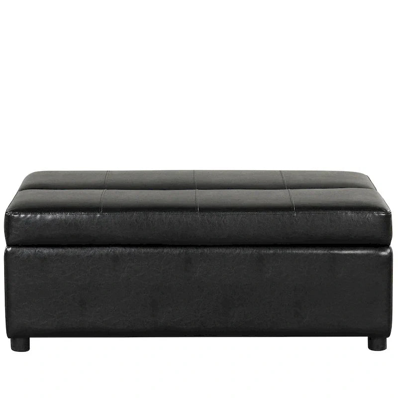 Divano letto pieghevole estraibile a forma di pouf singolo con materasso, letto per gli ospiti convertibile, divano letto rivestito in PU