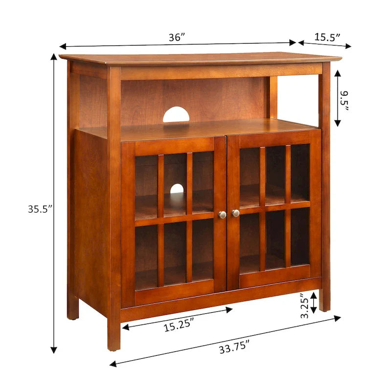 Mobile TV con armadietti contenitori Convenience Concepts Big Sur Highboy da 40 pollici