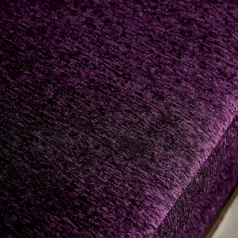 Causeuse Grendel traditionnelle en chenille violette avec accoudoirs roulés par Furniture of America