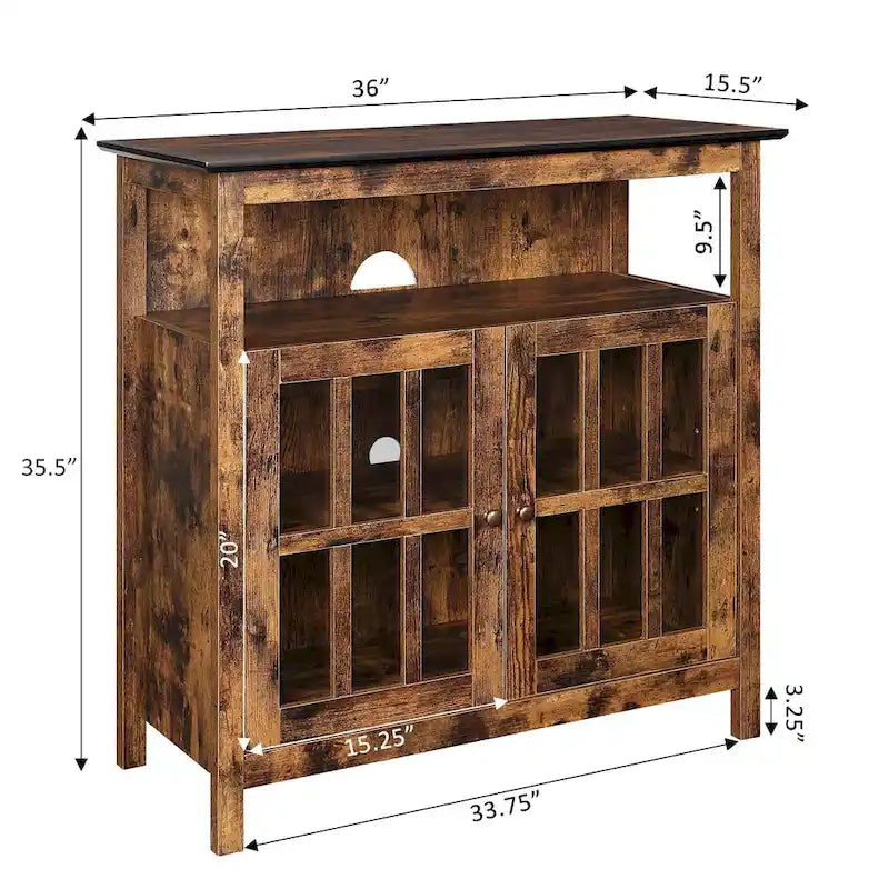 Mobile TV con armadietti contenitori Convenience Concepts Big Sur Highboy da 40 pollici