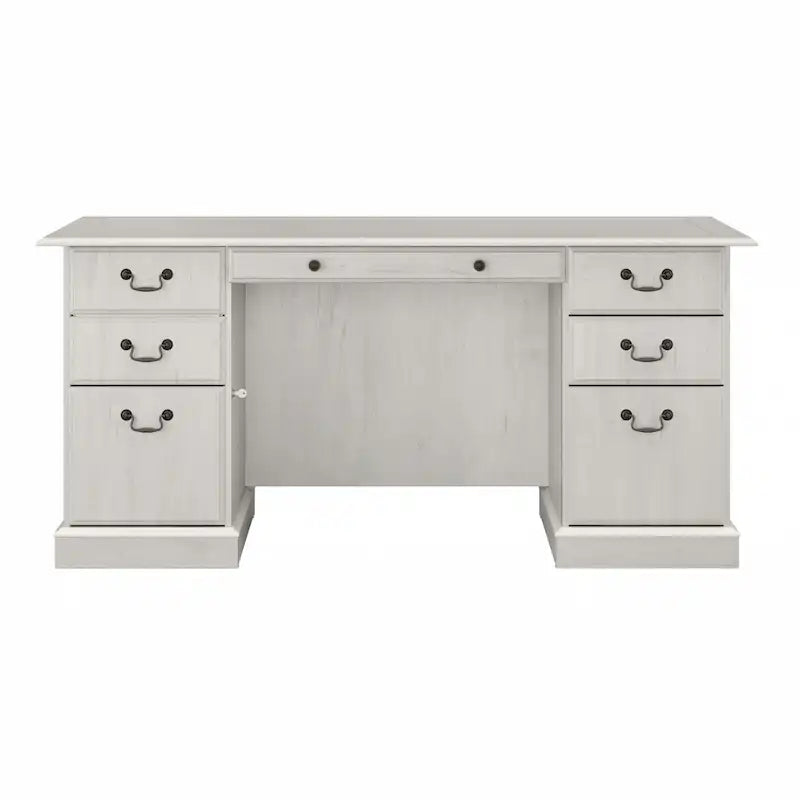 Scrivania Direzionale Bush Furniture Saratoga con Cassetti e Vani Contenitori