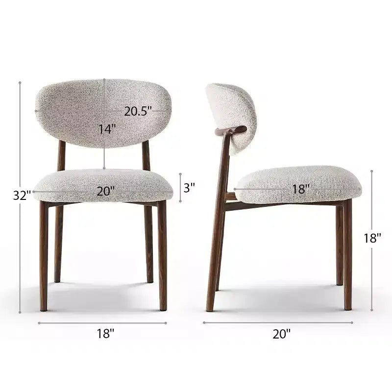Set di 4 sedie da pranzo moderne imbottite con schienale curvo, sedie laterali senza braccioli con struttura in ferro per sala da pranzo, cucina-Panipeachy