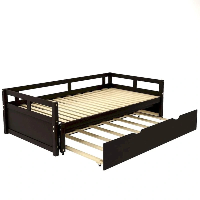 Divano Letto Estensibile con Letto Estraibile, Divano Letto in Legno con Letto Estraibile