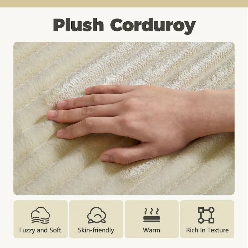 Divano componibile moderno HOOOWOOO in peluche a L con pouf rimovibile