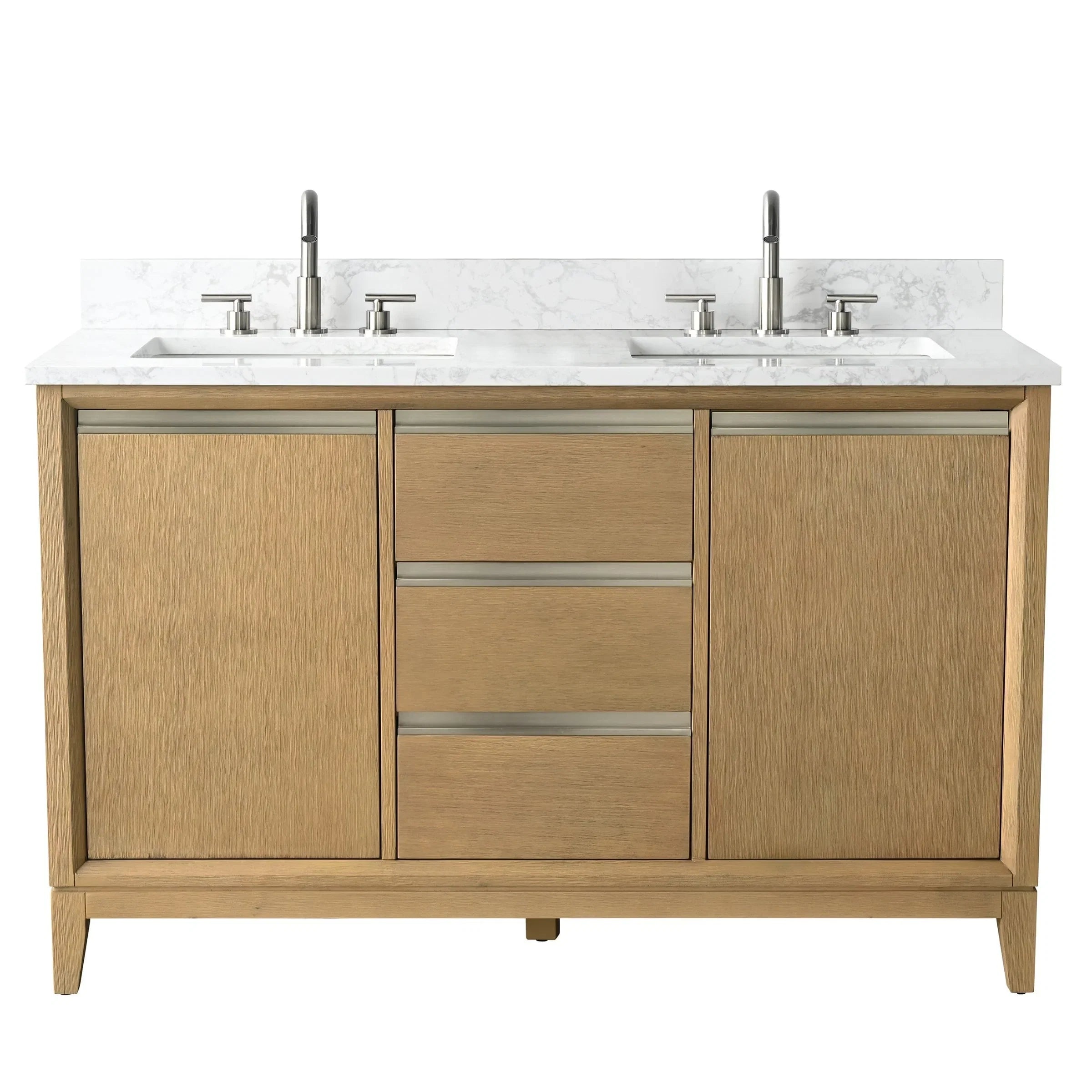 Mobile da Bagno Vanity Art con Lavabo in Ceramica e Top in Marmo Ricomposto