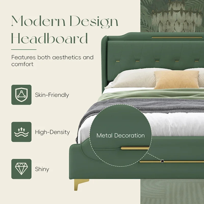 Letto Moderno Imbottito in Ecopelle