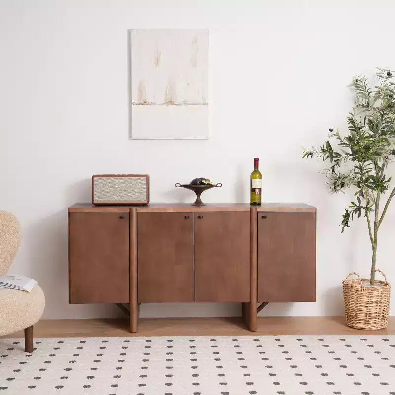 Madia Moderna Minimalista in Legno Versatile con Contenitore