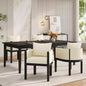 Christopher Knight Home Keera Modern Rubberwood Linen Upholstered Armchairs (Set of 4)