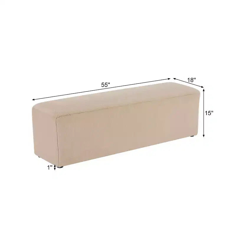 Pouf lungo moderno imbottito