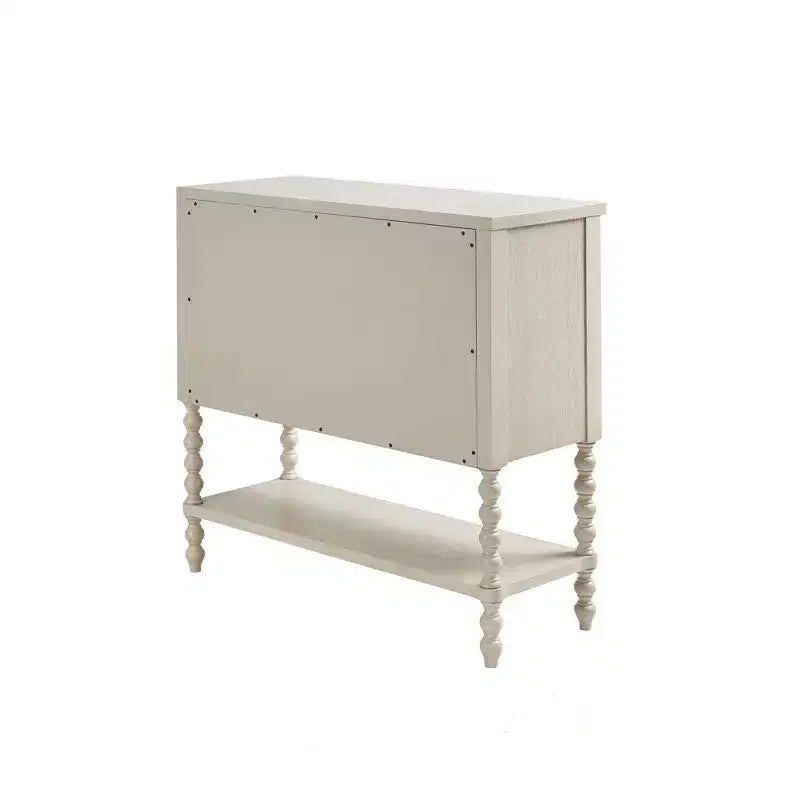Cassettiera Comodino Tavolino Laterale a 2 Cassetti in Legno Massello Stile Rustico con Ripiano, per Camera da Letto e Soggiorno