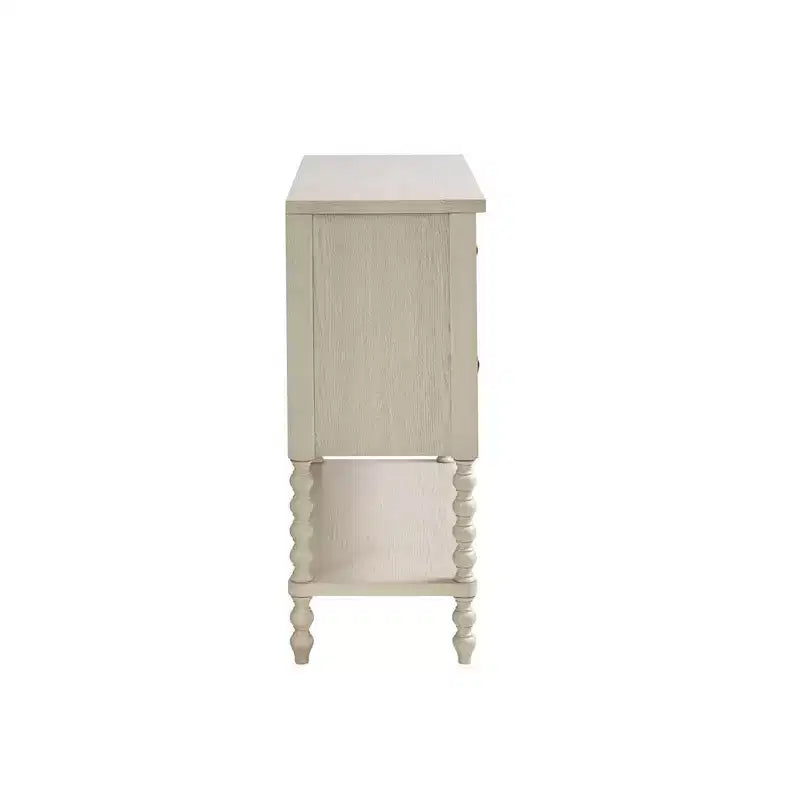 Cassettiera Comodino Tavolino Laterale a 2 Cassetti in Legno Massello Stile Rustico con Ripiano, per Camera da Letto e Soggiorno
