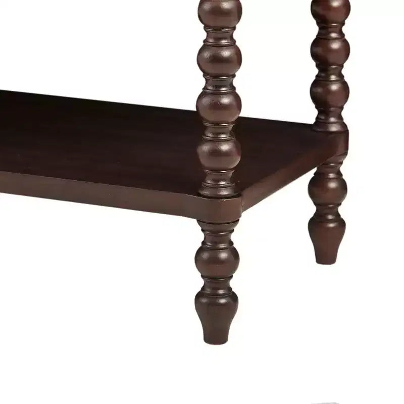 Cassettiera Comodino Tavolino Laterale a 2 Cassetti in Legno Massello Stile Rustico con Ripiano, per Camera da Letto e Soggiorno