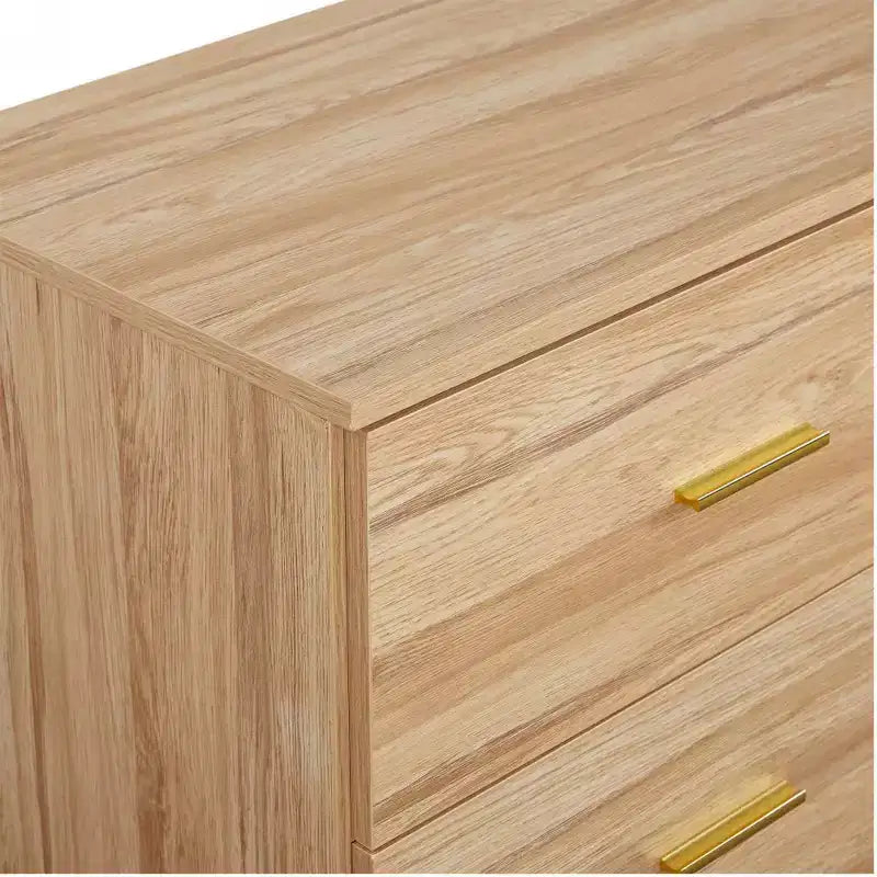 Comò moderno 8/9 cassetti con maniglie dorate, cassettiera ampia per camera da letto o soggiorno
