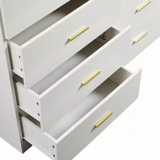 Okak Modern 8/9-Drawer Dresser with Gold Handles, Wide Bedroom Storage Chest for Living Room