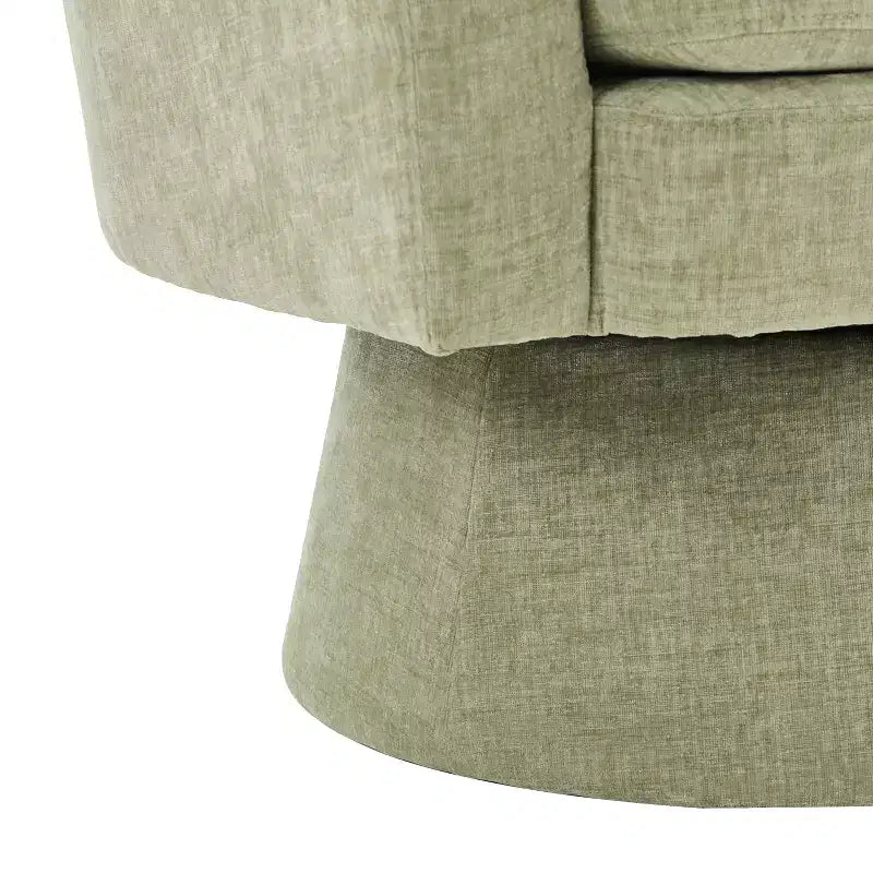 Sedia contemporanea girevole a 360° rivestita in ciniglia con cuscino