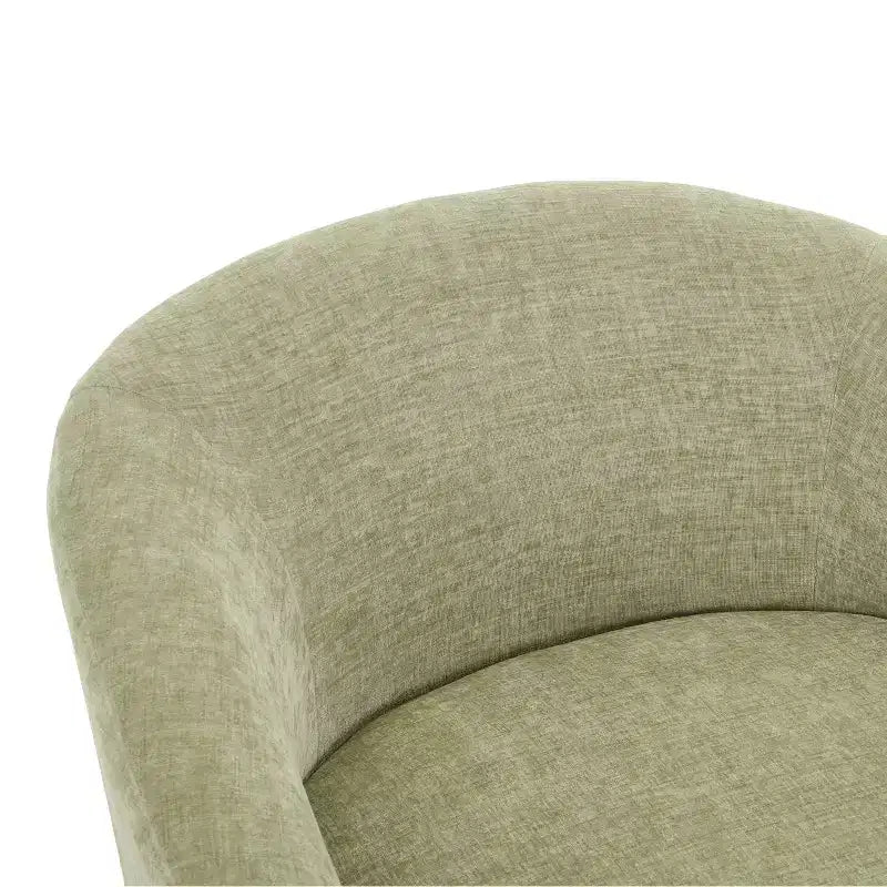 Sedia contemporanea girevole a 360° rivestita in ciniglia con cuscino