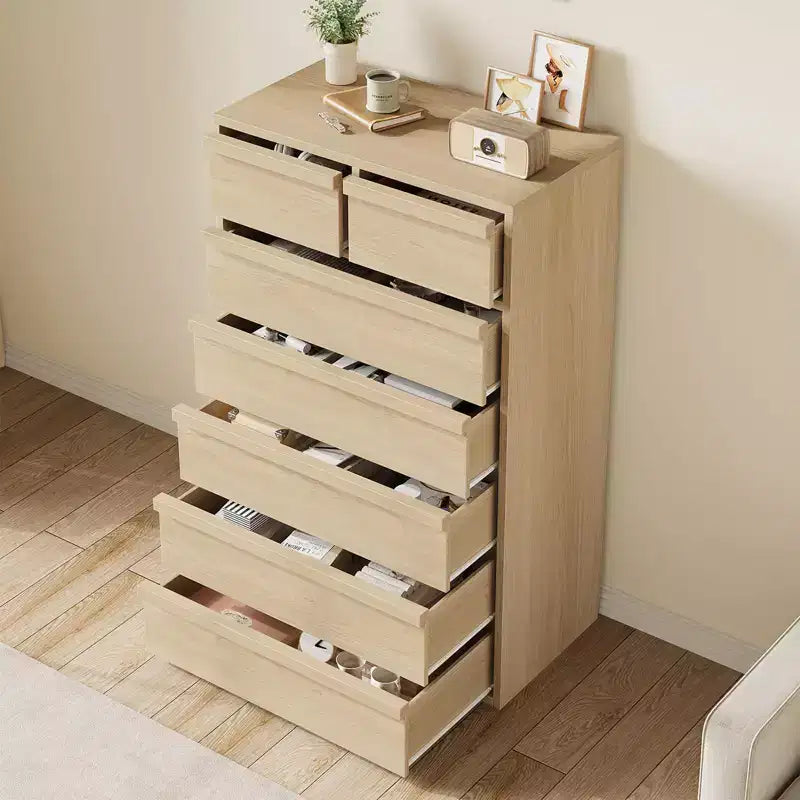 Comò a 7 cassetti per camera da letto, cassettiera doppia moderna con 7 ampi cassetti, cassettiera in legno per camera da letto, soggiorno, cameretta dei bambini