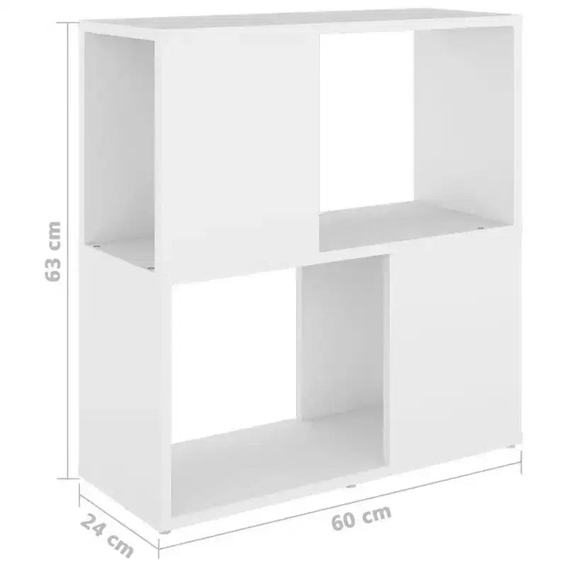 Libreria Media in Legno Composito Bianco