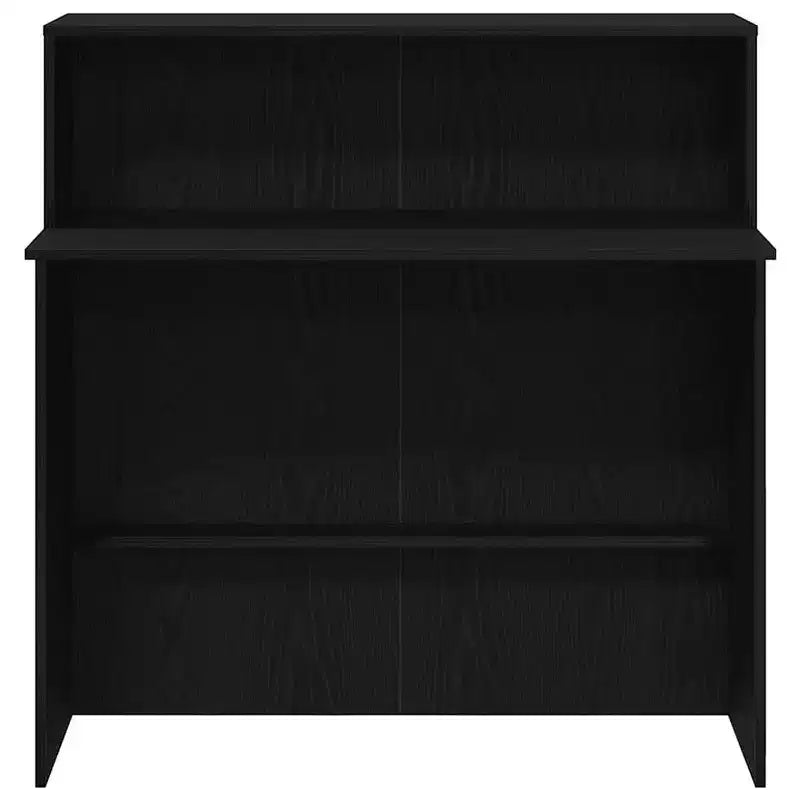Bancone reception nero 100x50x103,5 cm in legno multistrato