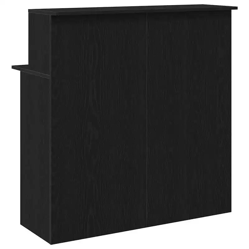 Bancone reception nero 100x50x103,5 cm in legno multistrato