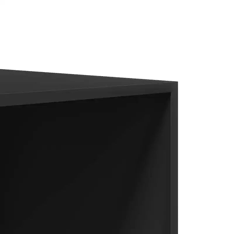 Guardaroba rettangolare compatto in legno ingegnerizzato nero