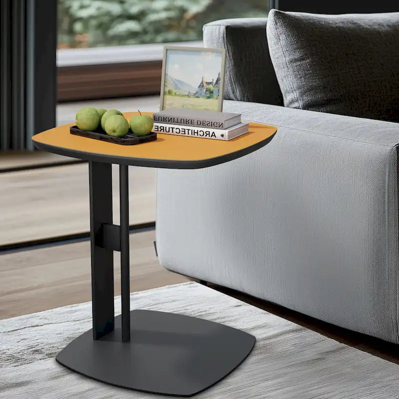 Tavolino da caffè quadrato moderno con 2 cassetti, tavolino laterale bianco Mecha Styling da 80 cm (tavoli grandi/piccoli venduti separatamente)