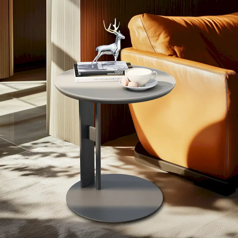 Tavolino da caffè quadrato moderno con 2 cassetti, tavolino laterale bianco Mecha Styling da 80 cm (tavoli grandi/piccoli venduti separatamente)