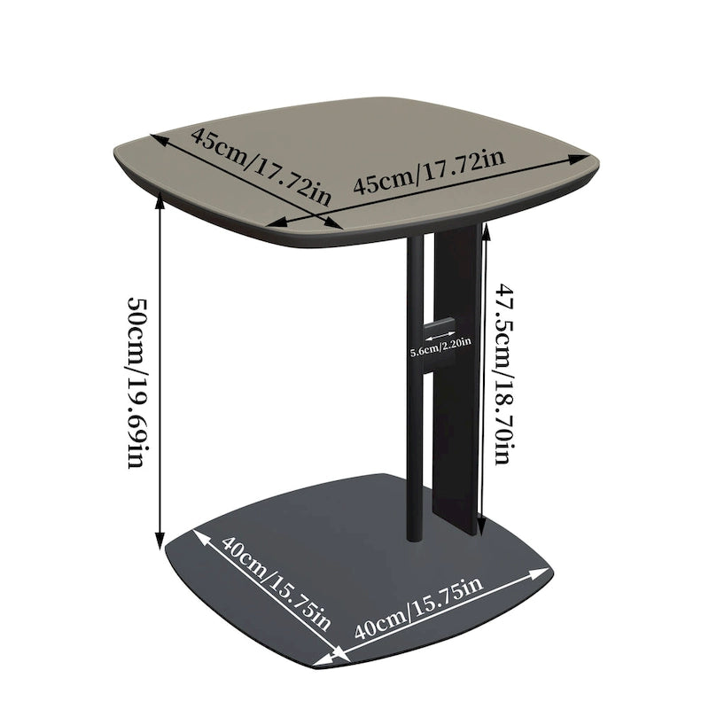 Tavolino da caffè quadrato moderno con 2 cassetti, tavolino laterale bianco Mecha Styling da 80 cm (tavoli grandi/piccoli venduti separatamente)
