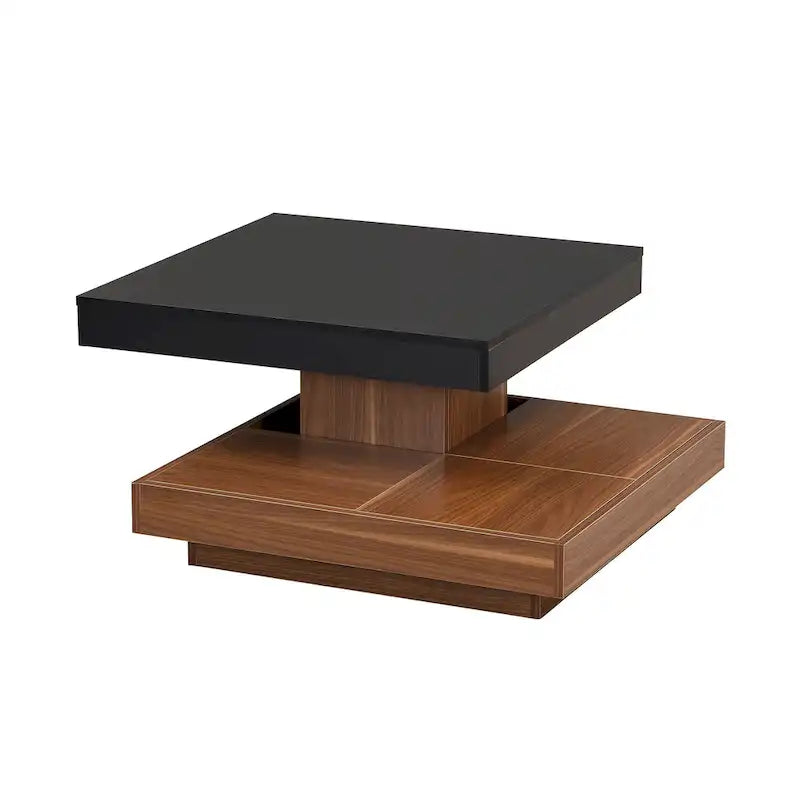 Tavolino da Caffè Rotante Quadrato Moderno