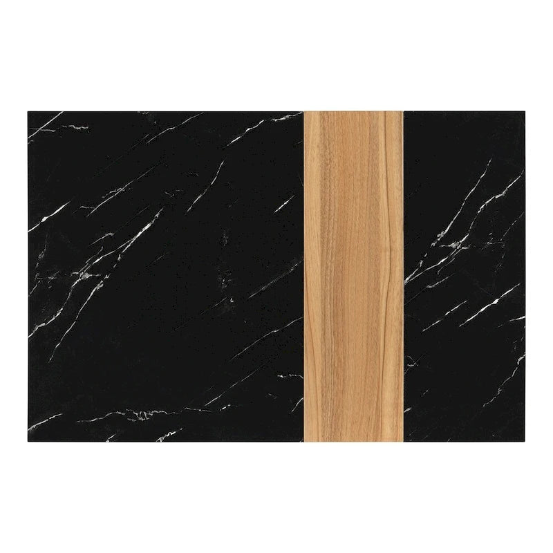 Tavolino da salotto con 2 cassetti contenitore e finitura effetto legno