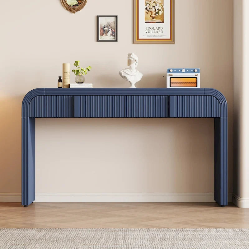 Table console unique en silhouette arrondie moderne