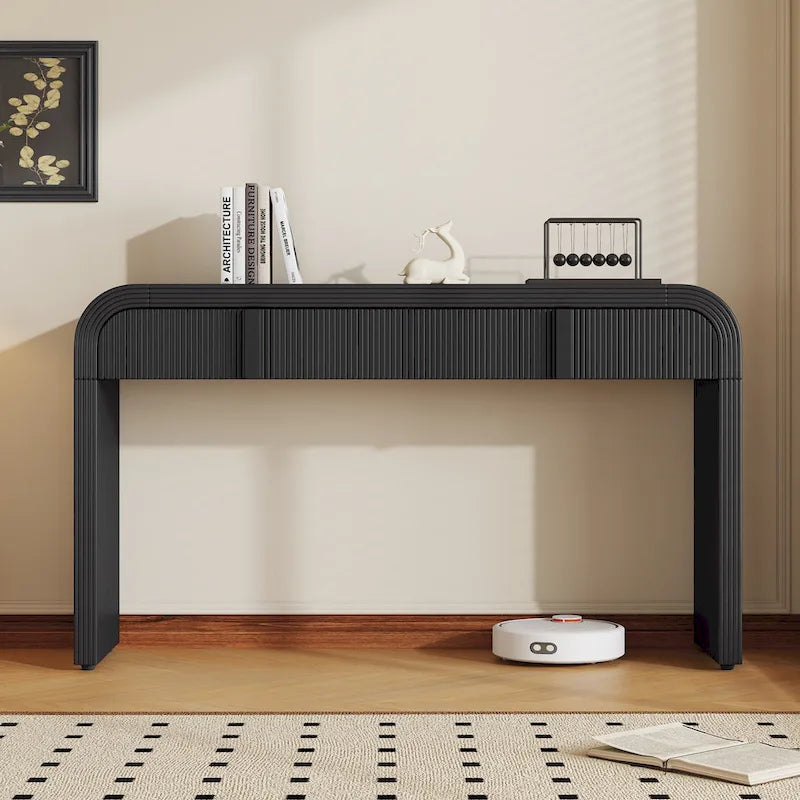 Table console unique en silhouette arrondie moderne
