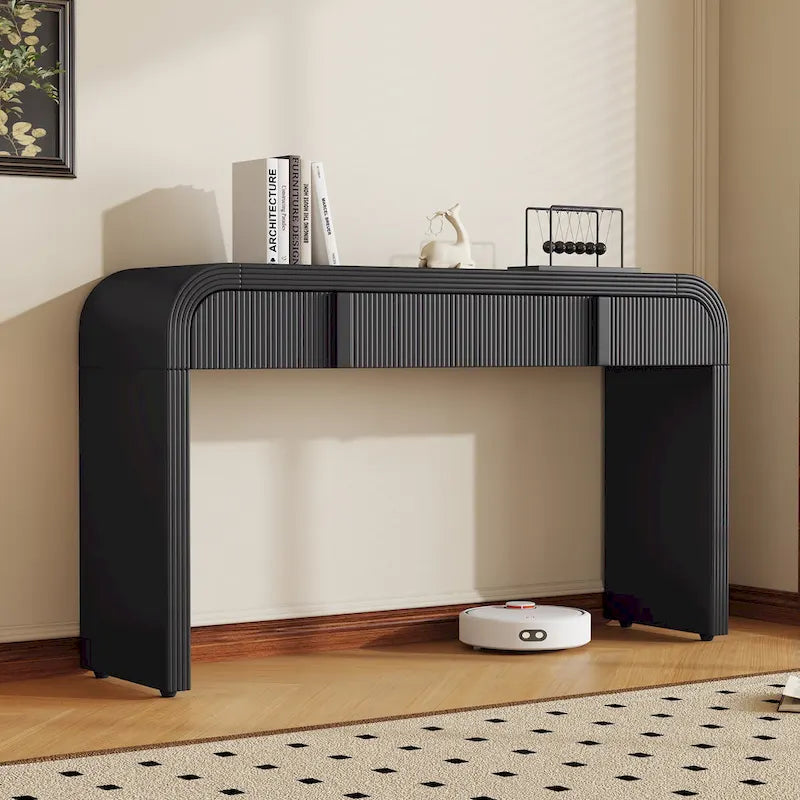 Table console unique en silhouette arrondie moderne