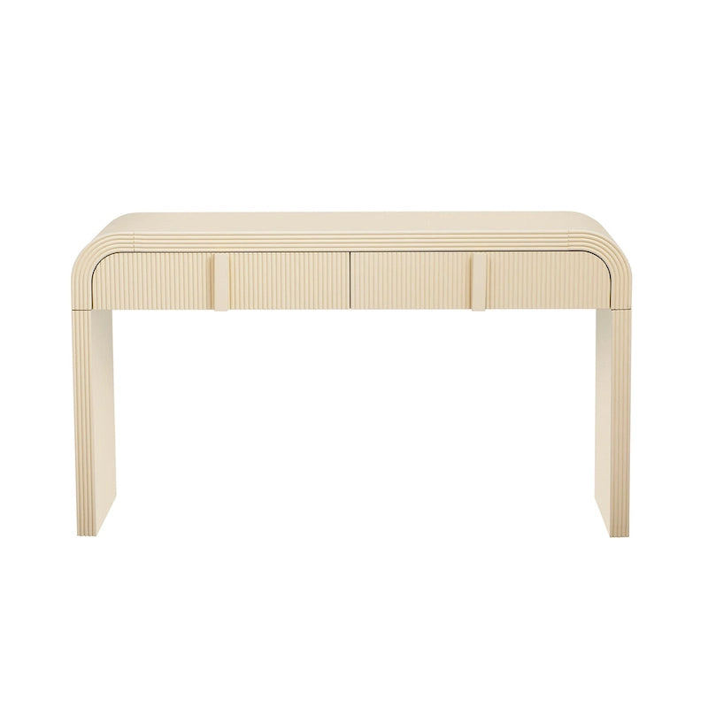 Table console unique en silhouette arrondie moderne