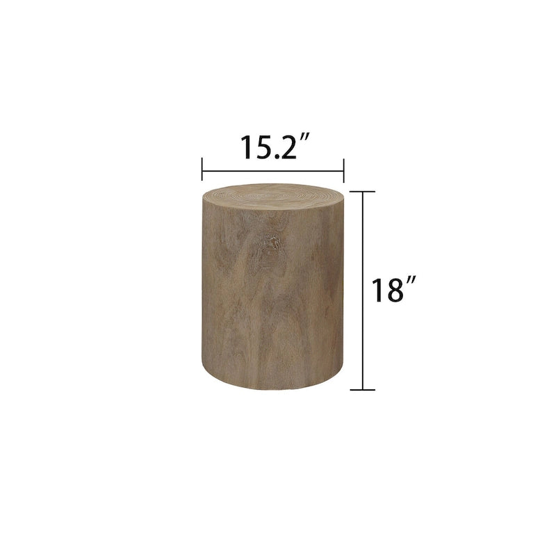 Set di 3 tavolini da caffè rustici in legno con motivi a venature distintivi - Perfetti per il soggiorno