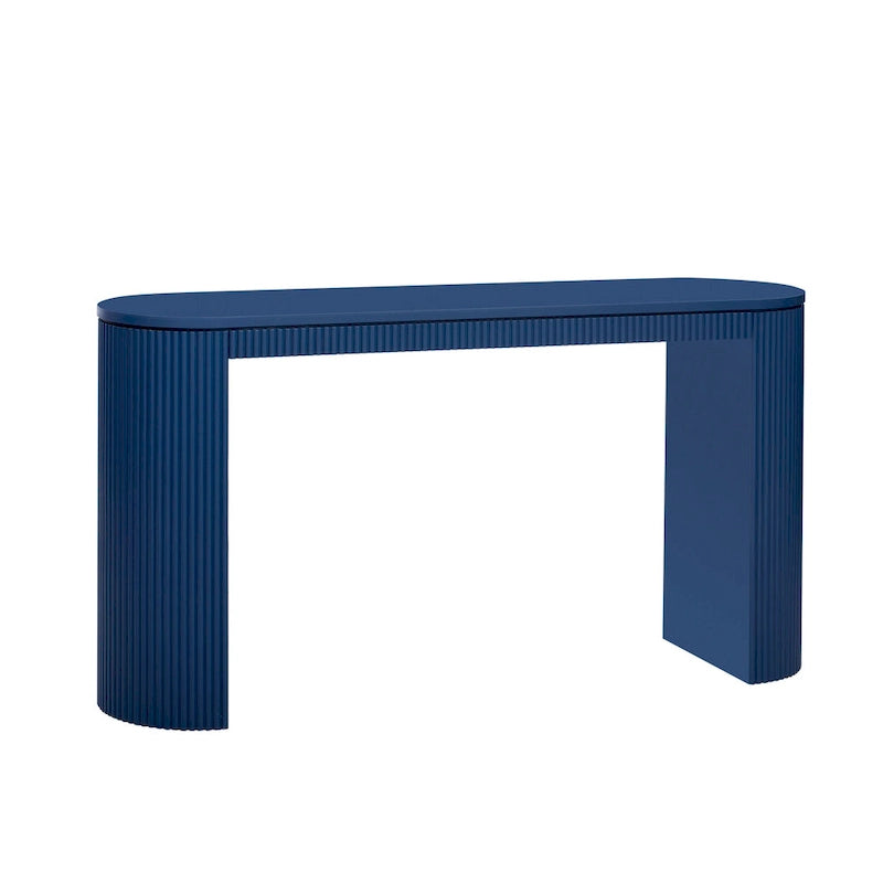 Consolle dal design curvo con motivo a strisce verticali unico, adatta per soggiorno, studio e ingresso