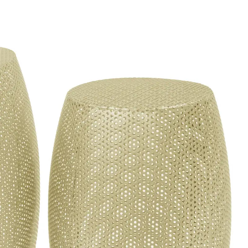 Christopher Knight Home Set di 2 tavolini rotondi in metallo con struttura cava - 16,5 L x 16,5 P x 20,75 H