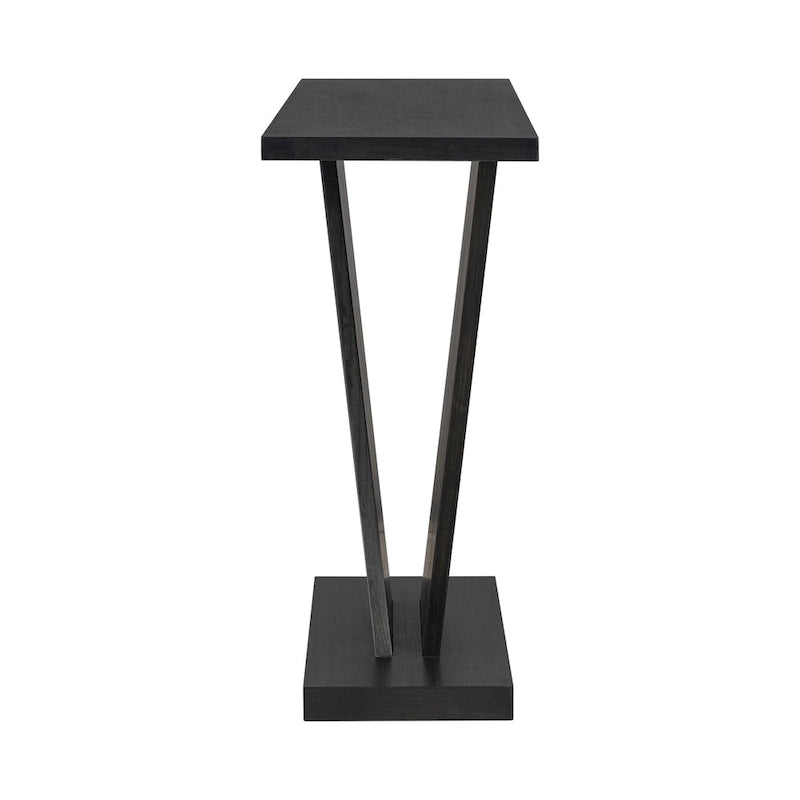 Christopher Knight Home - Tavolino Consolle Elegante Mirod con Impiallacciatura in Legno Naturale e Robusta Base a V
