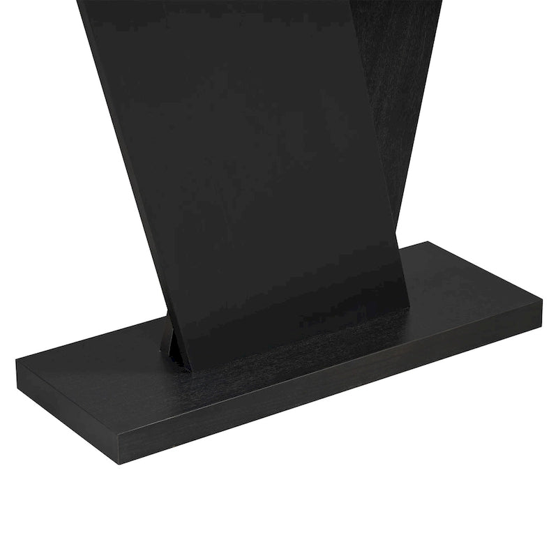 Christopher Knight Home - Tavolino Consolle Elegante Mirod con Impiallacciatura in Legno Naturale e Robusta Base a V