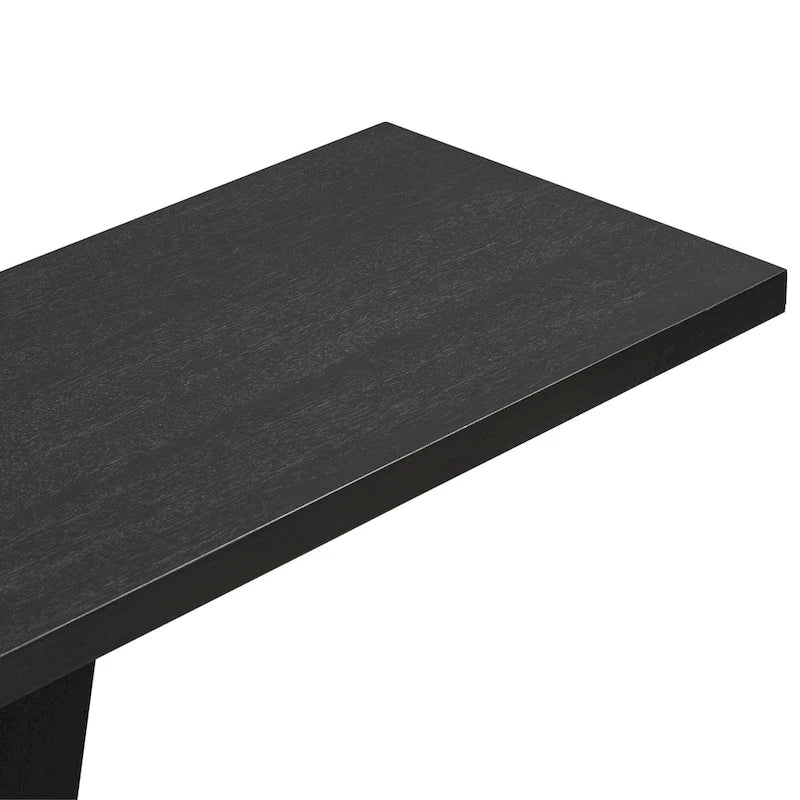 Christopher Knight Home - Tavolino Consolle Elegante Mirod con Impiallacciatura in Legno Naturale e Robusta Base a V